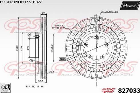 Maxtech 827033.0080 - Тормозной диск autosila-amz.com