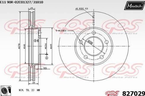 Maxtech 827029.0060 - Тормозной диск autosila-amz.com