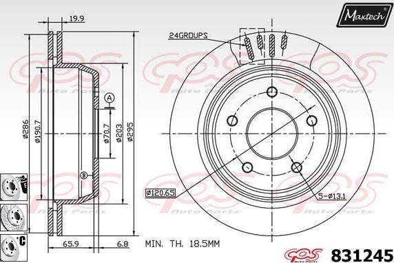 Maxtech 881223 - Тормозной диск autosila-amz.com