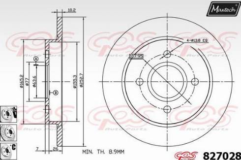 Maxtech 827028.6880 - Тормозной диск autosila-amz.com