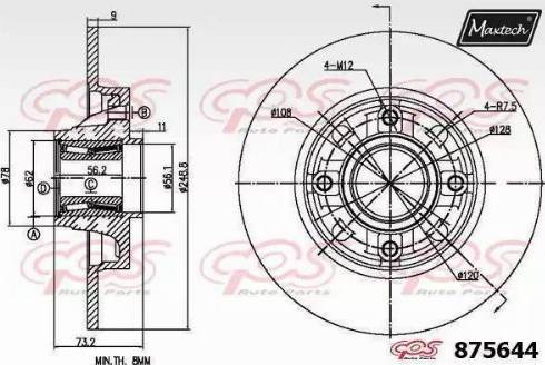 Maxtech 875644.6065 - Тормозной диск autosila-amz.com