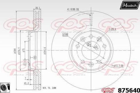 Maxtech 875640.0060 - Тормозной диск autosila-amz.com