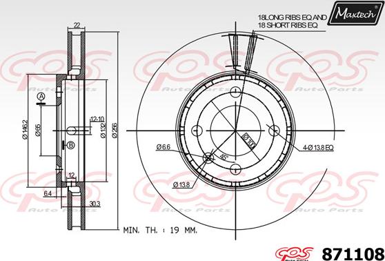 Maxtech 875641 - Тормозной диск autosila-amz.com