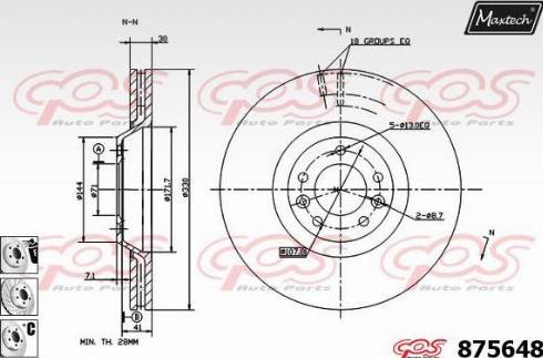 Maxtech 875648.6980 - Тормозной диск autosila-amz.com