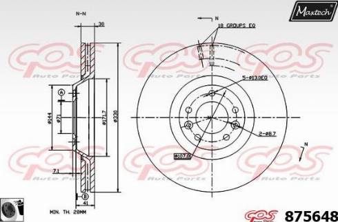 Maxtech 875648.0060 - Тормозной диск autosila-amz.com