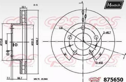 Maxtech 875650.0000 - Тормозной диск autosila-amz.com