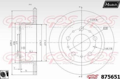 Maxtech 875651.0060 - Тормозной диск autosila-amz.com