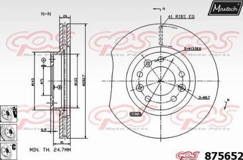 Maxtech 875652.6980 - Тормозной диск autosila-amz.com