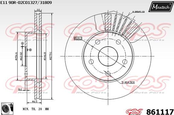 Maxtech 875657 - Тормозной диск autosila-amz.com