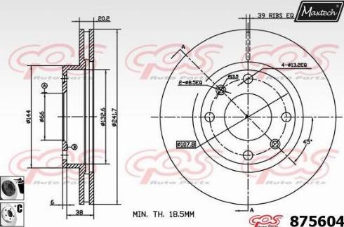 Maxtech 875604.6060 - Тормозной диск autosila-amz.com