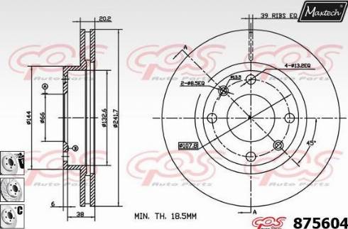 Maxtech 875604.6880 - Тормозной диск autosila-amz.com