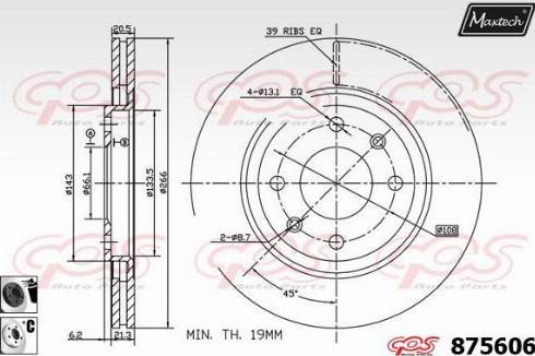 Maxtech 875606.6060 - Тормозной диск autosila-amz.com