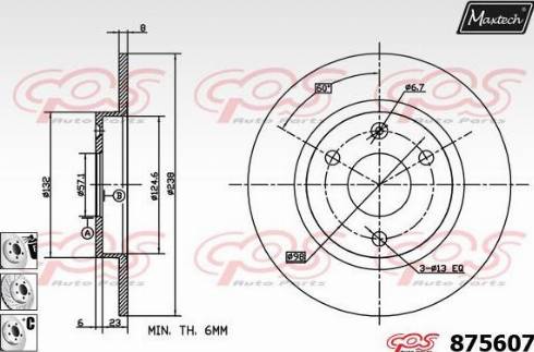 Maxtech 875607.6980 - Тормозной диск autosila-amz.com