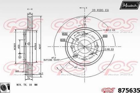 Maxtech 875635.0060 - Тормозной диск autosila-amz.com