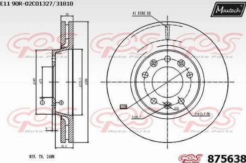 Maxtech 875638.0000 - Тормозной диск autosila-amz.com