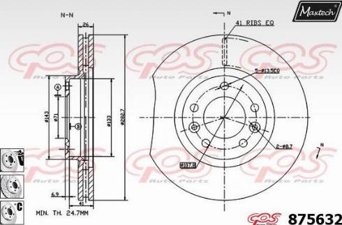 Maxtech 875632.6980 - Тормозной диск autosila-amz.com