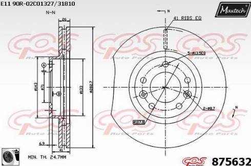 Maxtech 875632.0060 - Тормозной диск autosila-amz.com