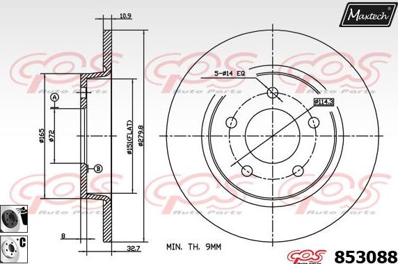 Maxtech 875632 - Тормозной диск autosila-amz.com