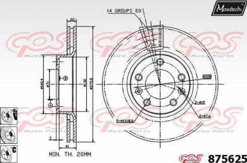 Maxtech 875625.6980 - Тормозной диск autosila-amz.com