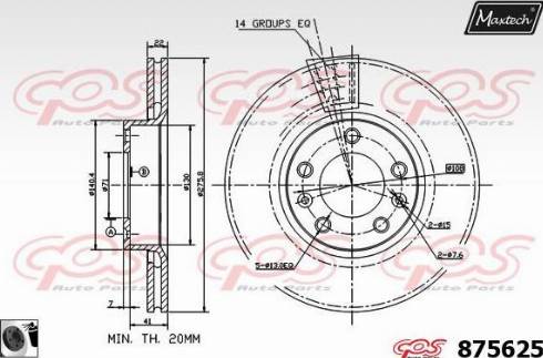 Maxtech 875625.0060 - Тормозной диск autosila-amz.com