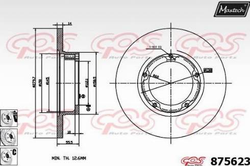 Maxtech 875623.6880 - Тормозной диск autosila-amz.com