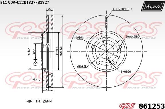 Maxtech 875003 - Тормозной диск autosila-amz.com