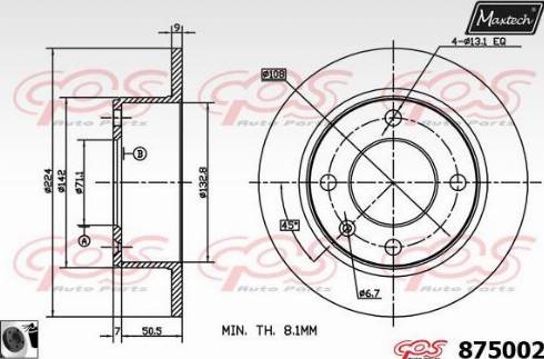 Maxtech 875002.0060 - Тормозной диск autosila-amz.com