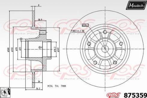 Maxtech 875359.0085 - Тормозной диск autosila-amz.com