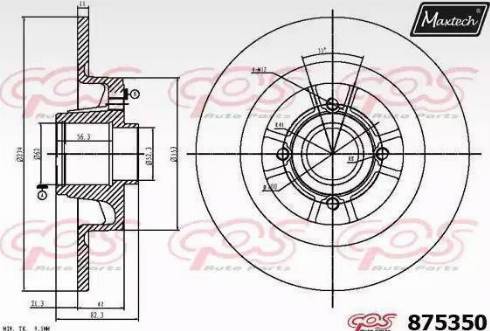 Maxtech 875350.0005 - Тормозной диск autosila-amz.com