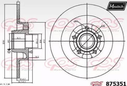 Maxtech 875351.0005 - Тормозной диск autosila-amz.com