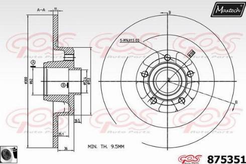 Maxtech 875351.0065 - Тормозной диск autosila-amz.com