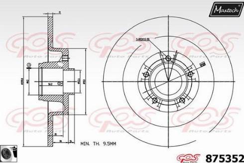 Maxtech 875352.0065 - Тормозной диск autosila-amz.com