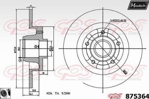 Maxtech 875364.0065 - Тормозной диск autosila-amz.com