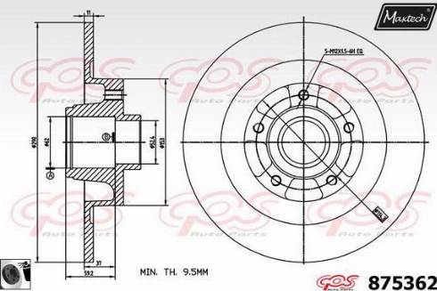 Maxtech 875362.0065 - Тормозной диск autosila-amz.com