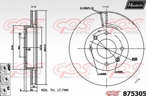 Maxtech 875305.6980 - Тормозной диск autosila-amz.com