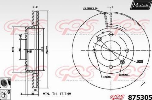 Maxtech 875305.6060 - Тормозной диск autosila-amz.com