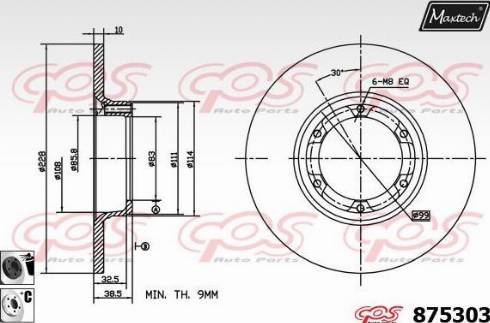 Maxtech 875303.6060 - Тормозной диск autosila-amz.com