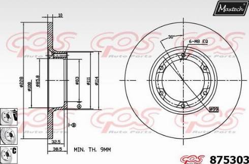 Maxtech 875303.6980 - Тормозной диск autosila-amz.com