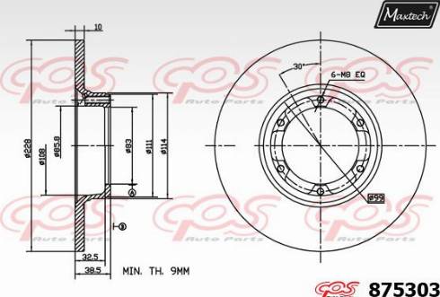 Maxtech 875303.0000 - Тормозной диск autosila-amz.com