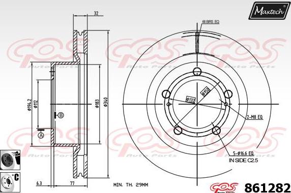 Maxtech 875303 - Тормозной диск autosila-amz.com