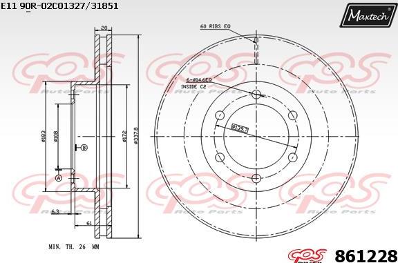 Maxtech 875302 - Тормозной диск autosila-amz.com