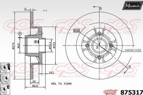 Maxtech 875317.6881 - Тормозной диск autosila-amz.com