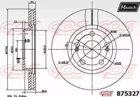 Maxtech 875327.6060 - Тормозной диск autosila-amz.com