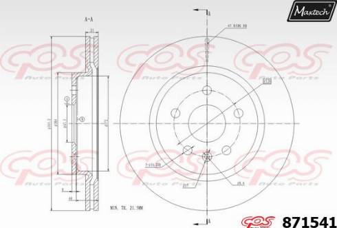 Maxtech 871541.0000 - Тормозной диск autosila-amz.com