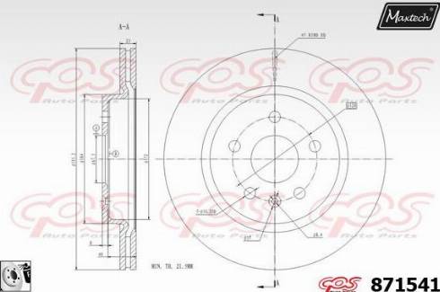 Maxtech 871541.0080 - Тормозной диск autosila-amz.com