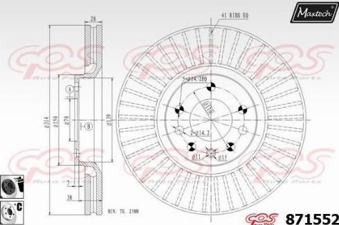 Maxtech 871552.6060 - Тормозной диск autosila-amz.com