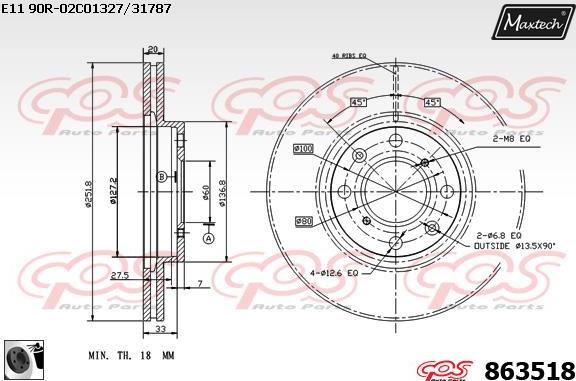 Maxtech 871531 - Тормозной диск autosila-amz.com