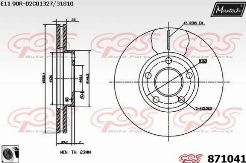 Maxtech 871041.0060 - Тормозной диск autosila-amz.com