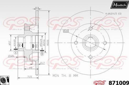 Maxtech 871009.0060 - Тормозной диск autosila-amz.com