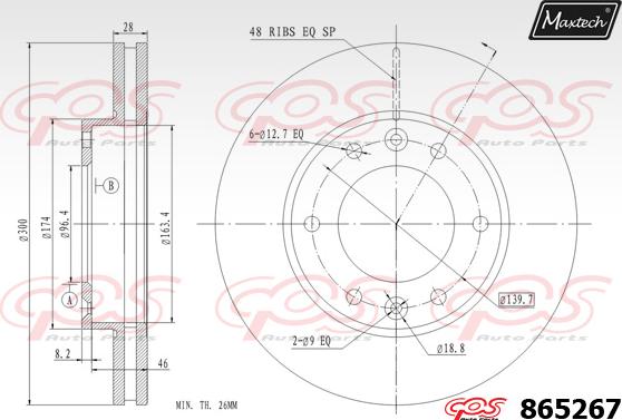 Maxtech 871081 - Тормозной диск autosila-amz.com